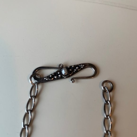 Sterling Silver, Amethyst and Pearl Celtic Design Necklace - Picture 5 of 6